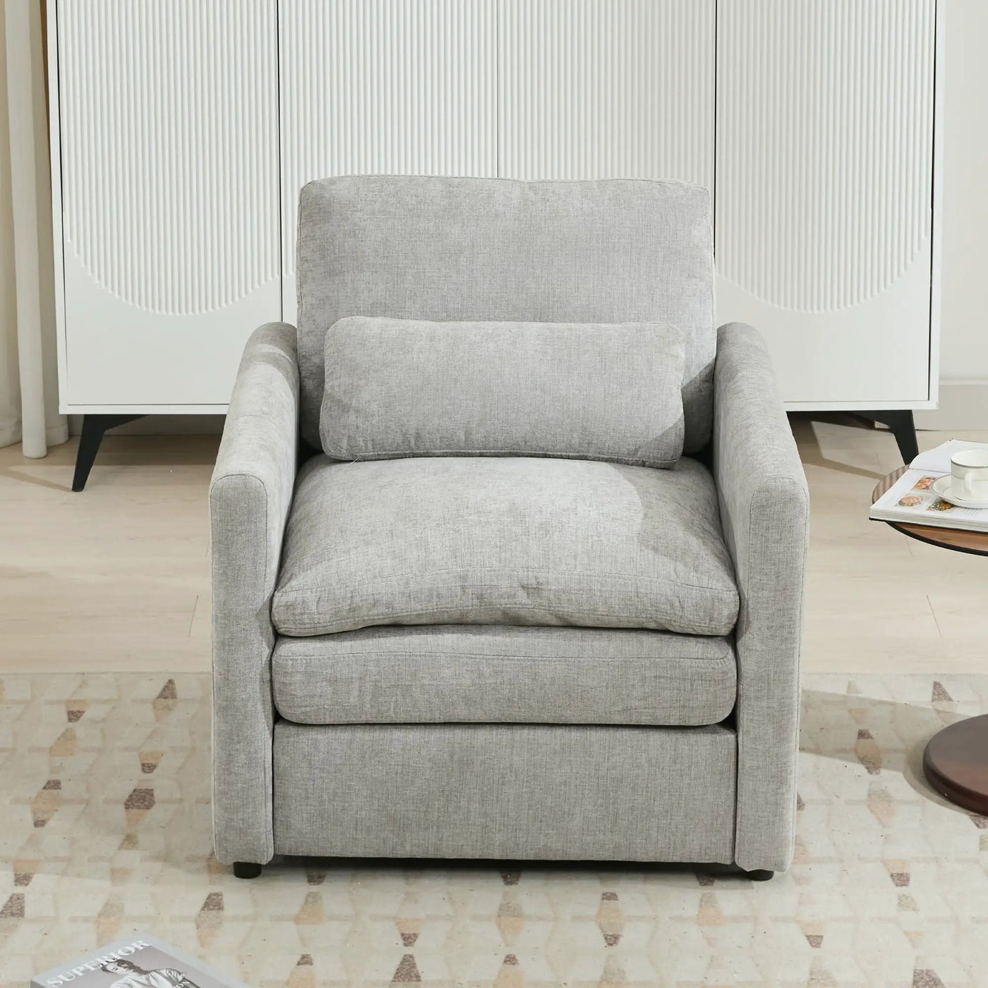 Cozy Upholstered Cushion Armchair For Living Room by HouseOfZazla