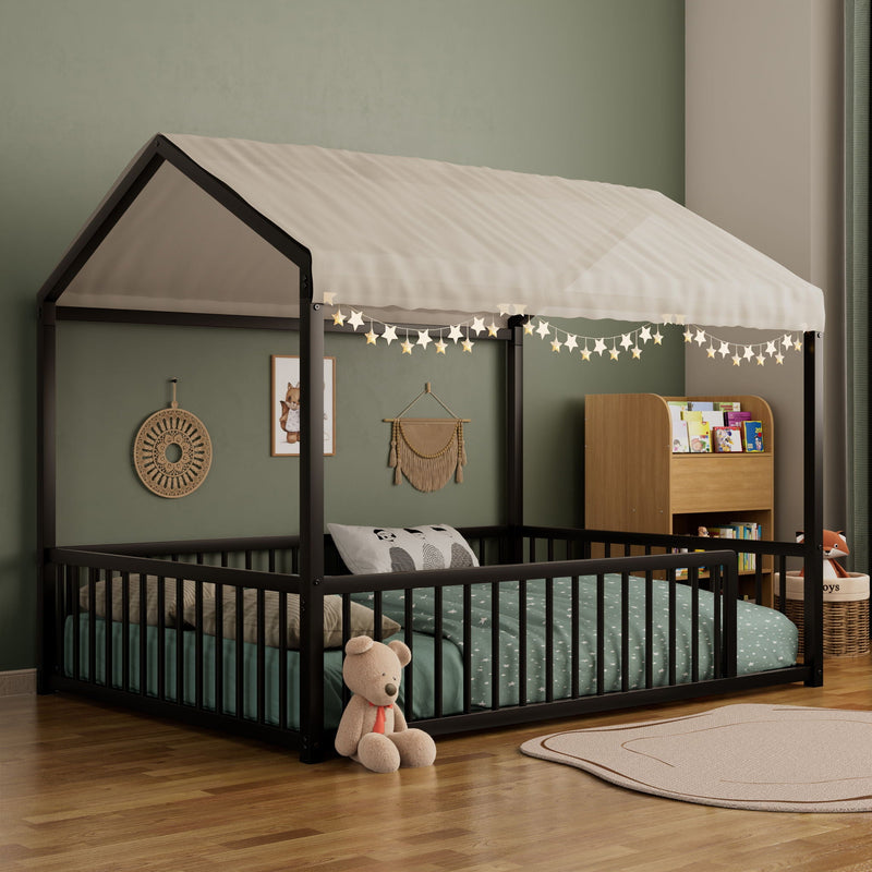 Montessori Floor Bed Frame With House Shape by HouseOfZazla