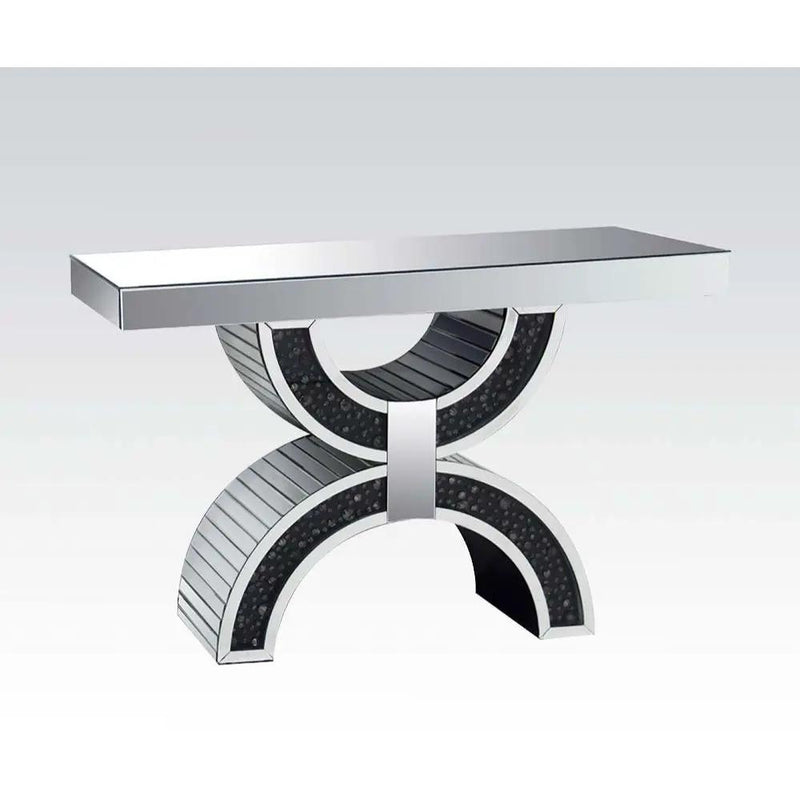 Nysa - Console Table With Faux Crystals - Mirrored by Unique Piece Furniture