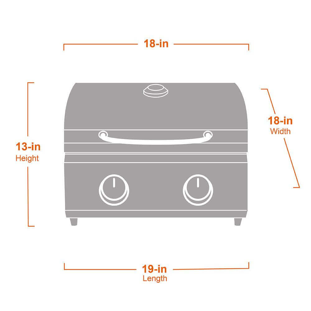 13742 | Stainless Tabletop Propane Gas Grill by Monument Grills
