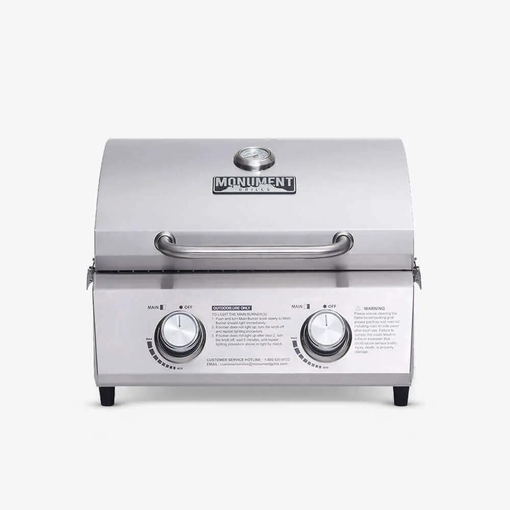13742 | Stainless Tabletop Propane Gas Grill by Monument Grills