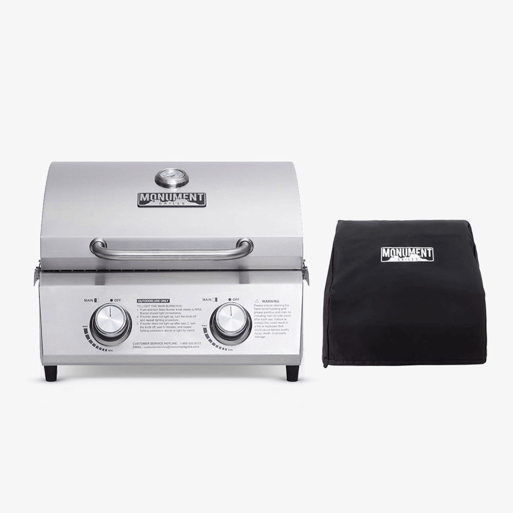 13742 | Stainless Tabletop Propane Gas Grill by Monument Grills