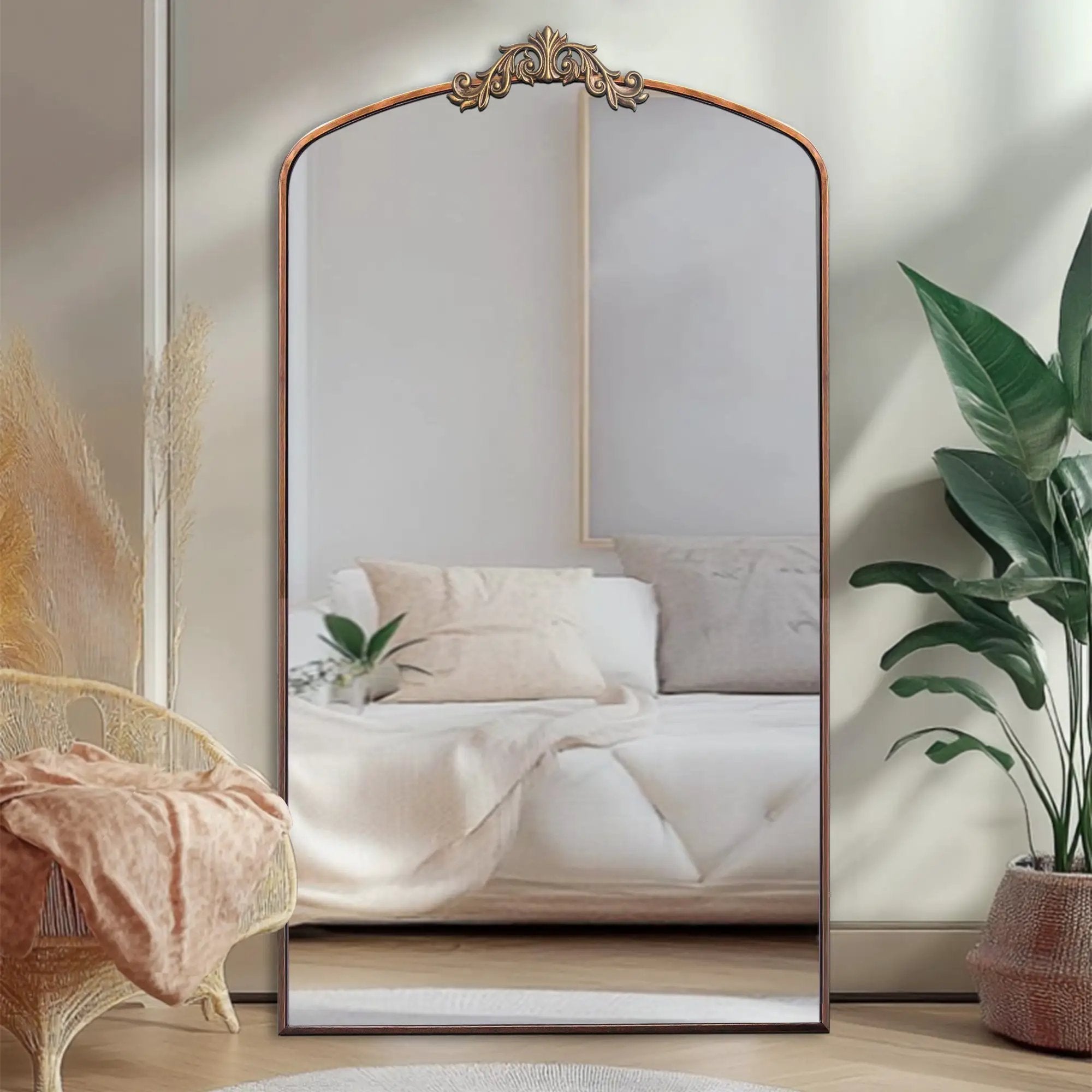 Vintage Ornate Arched Full Length Mirror by HouseOfZazla