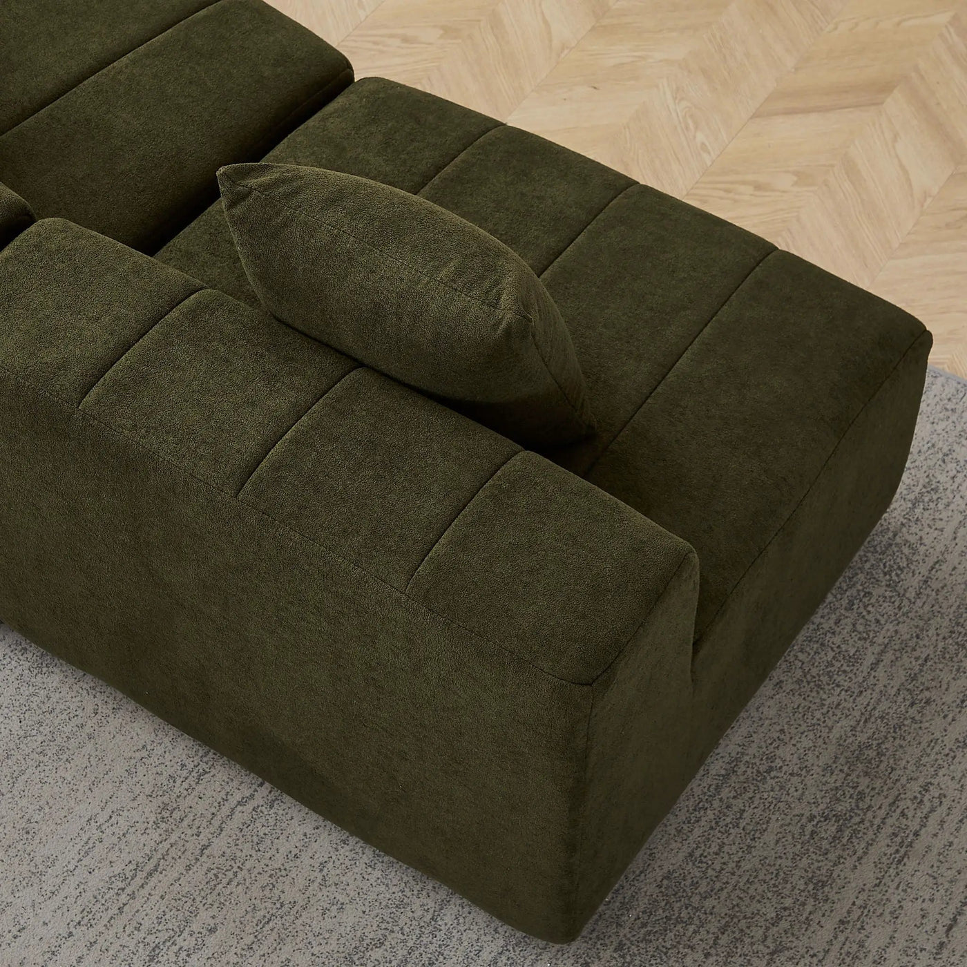 Modular Sectional Sofa With 2 Pillows, Symmetrical Design by HouseOfZazla