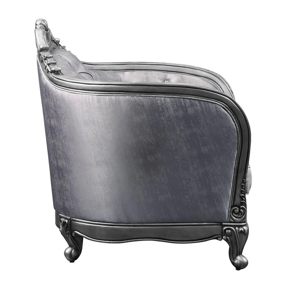 Ariadne - Chair With Pillow - Fabric & Platinum by Unique Piece Furniture