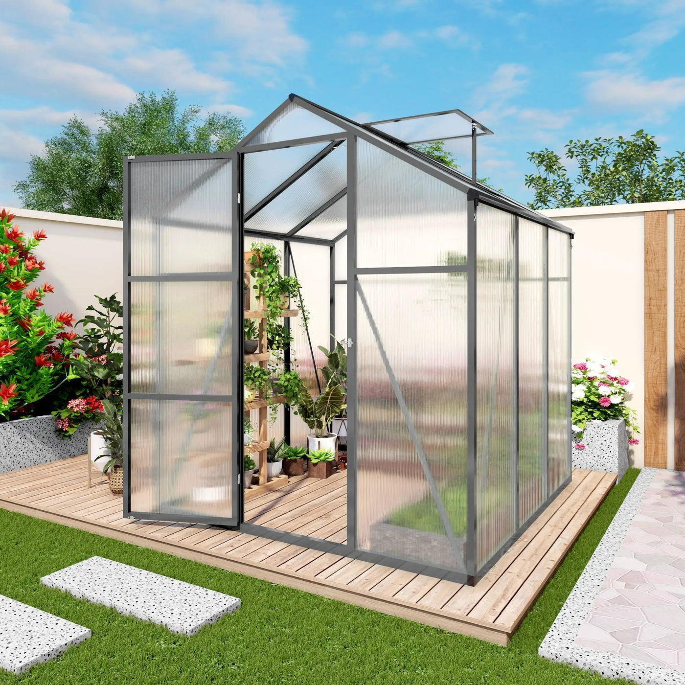 Gain Height Windproof Greenhouse With Raised Base by HouseOfZazla