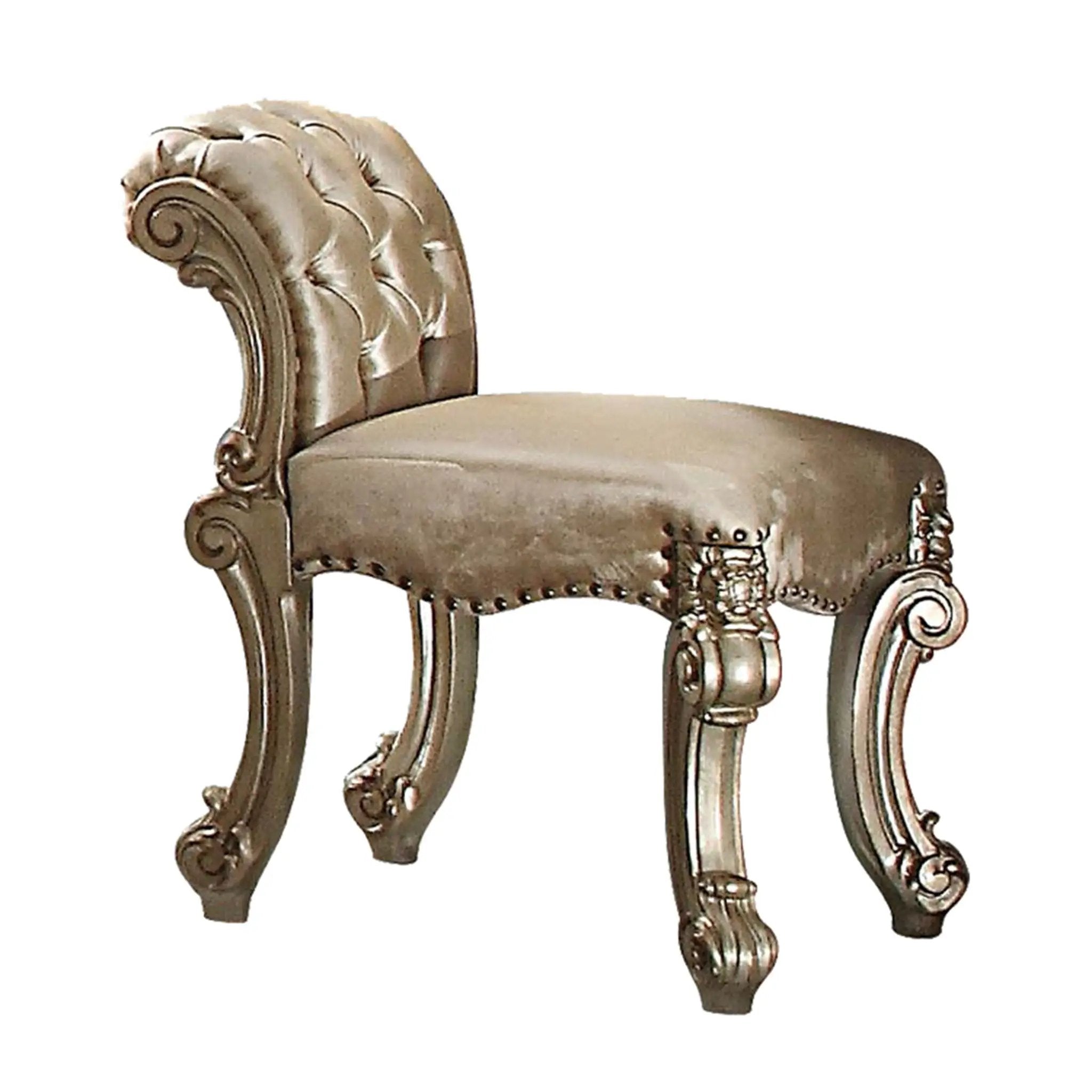 Vendome - Vanity Stool - Gold Patina / Bone by Unique Piece Furniture