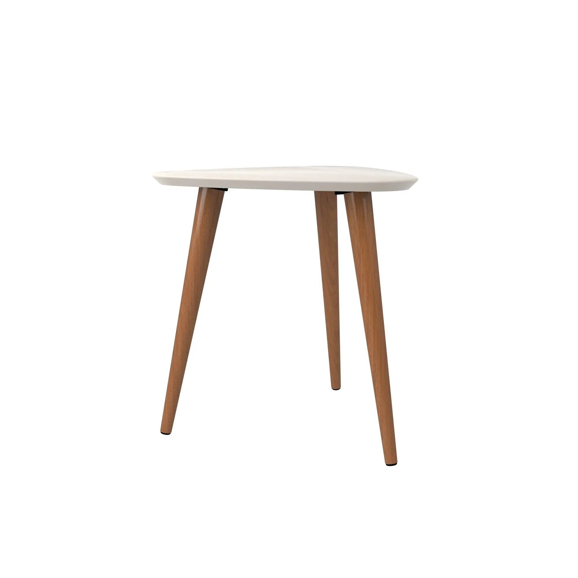 Utopia - Triangle End Table - Off White by HouseOfZazla