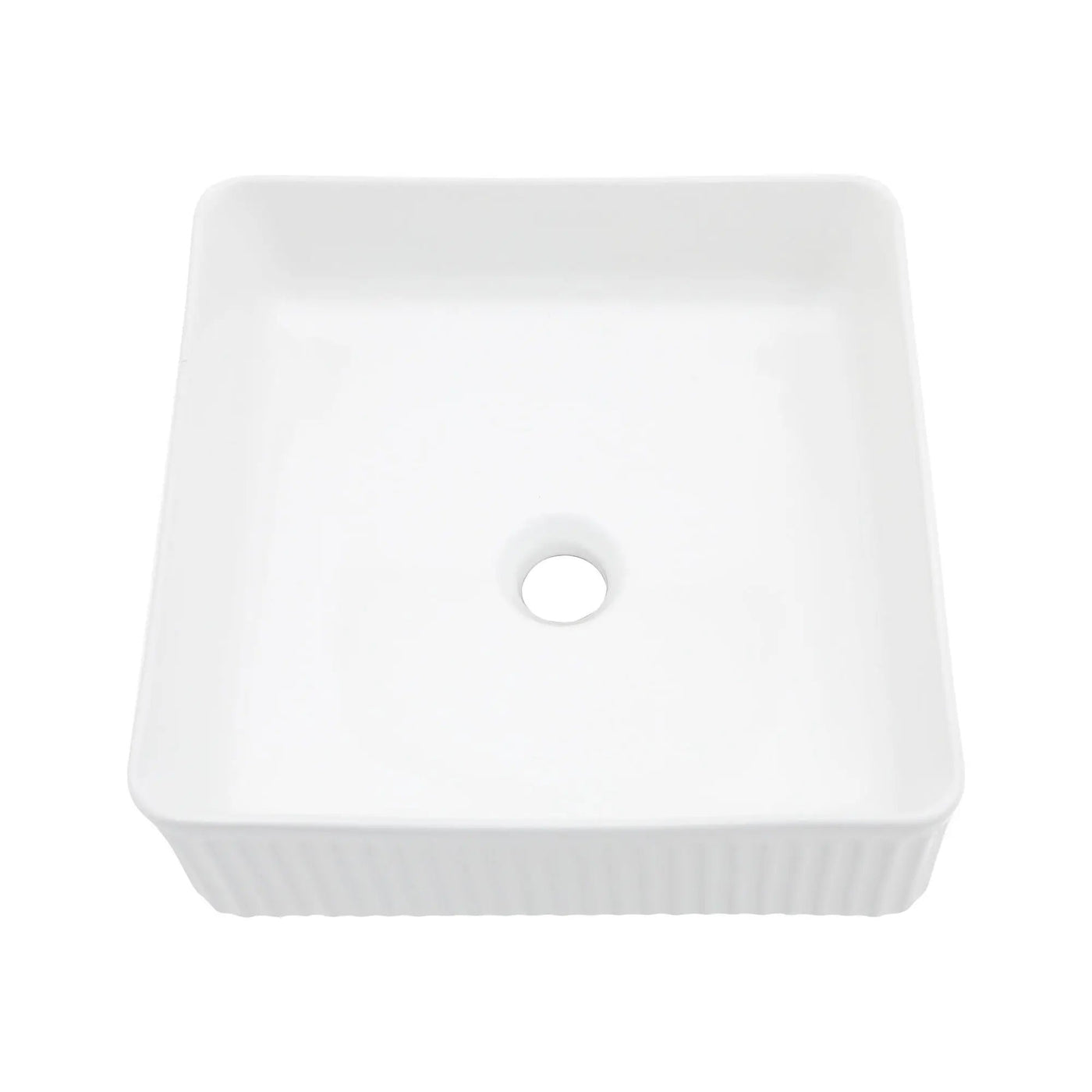 Modern Ceramic Rectangular Vessel Bathroom Sink by HouseOfZazla