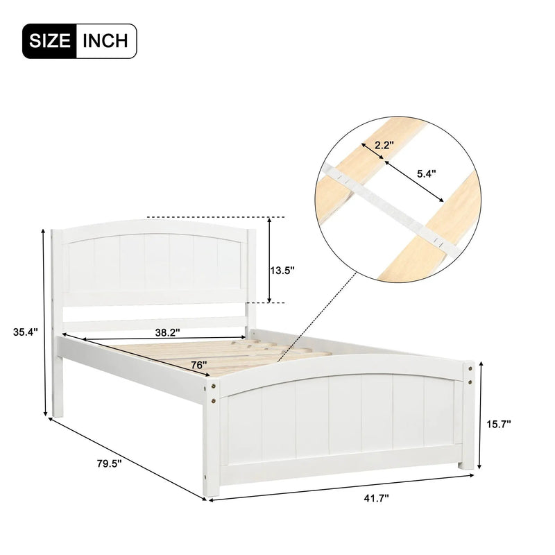 Platform Bed & Headboard, Footboard And Wood Slat Support by Unique Piece Furniture