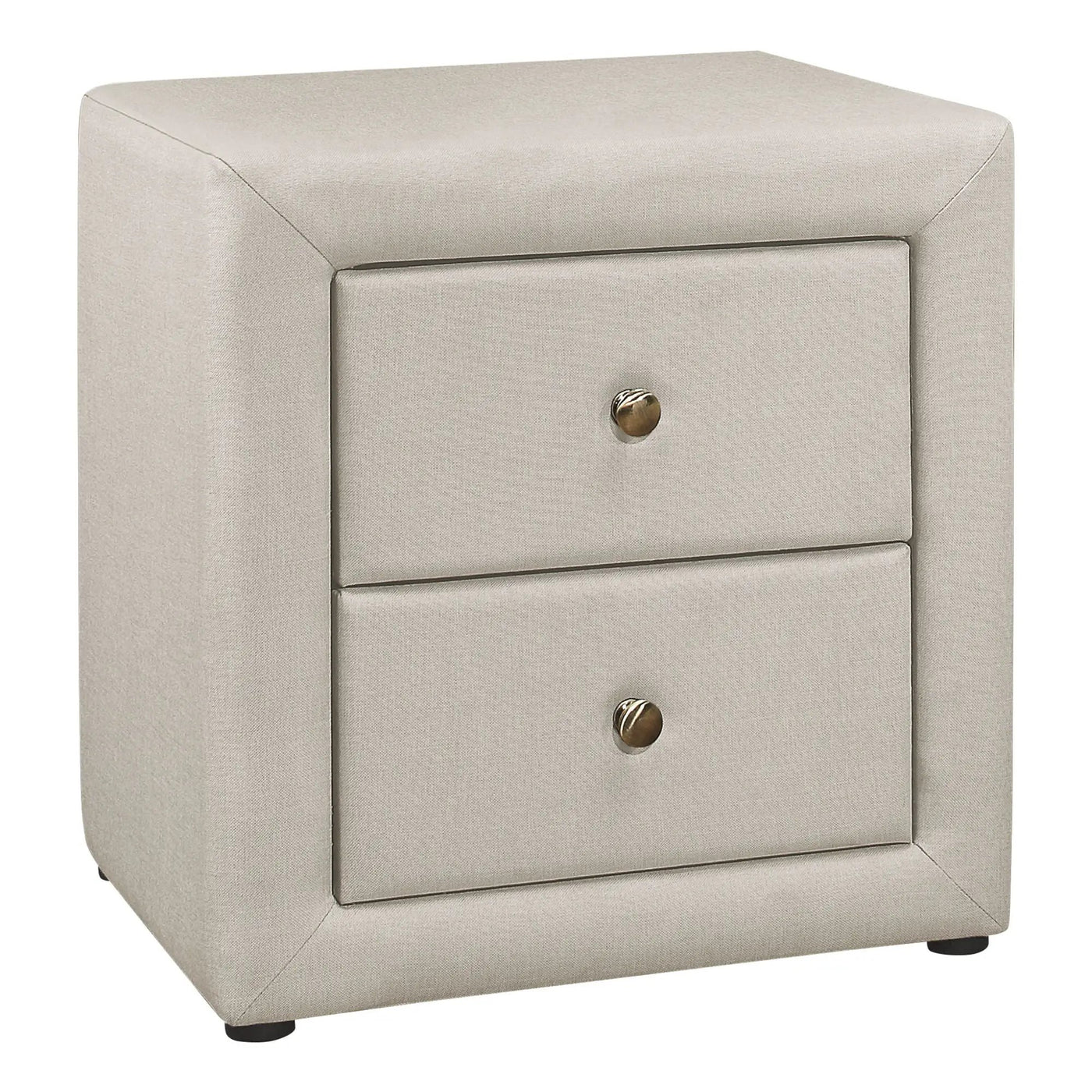 Nightstand With Storage Drawer, Upholstered, Transitional by HouseOfZazla