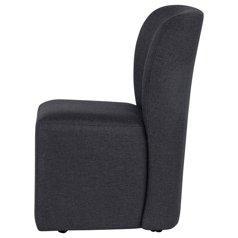 Jaelynn Upholstered Parsons Dining Side Chair Charcoal (Set of 2) by Unique Piece Furniture