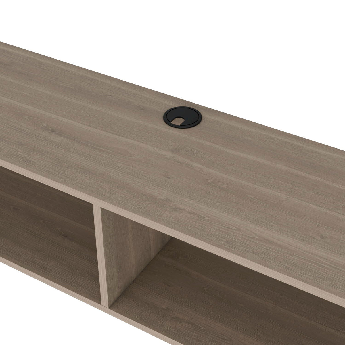 Moore Floating TV Stand with Cable Management - Light Brown, Black, or White, photo 4 of 12