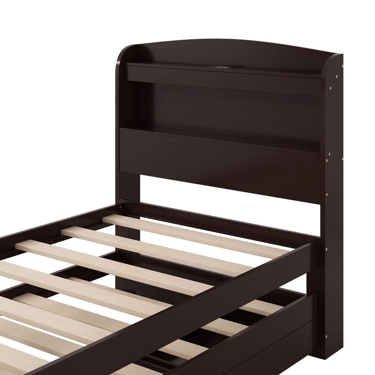 Platform Bed With LED Headboard, Charging Station, Trundle And 2 Drawers, photo 4 of 14