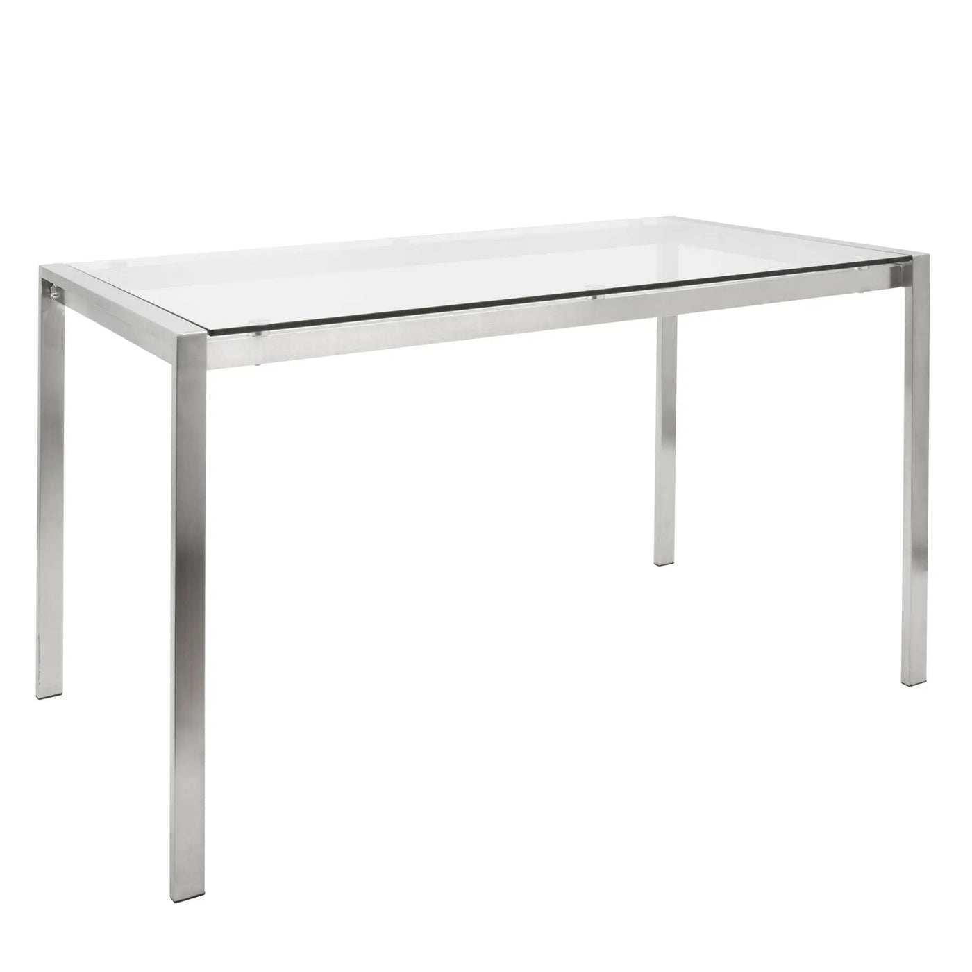 Fuji - High Back Contemporary Dining Set, Glass 5 Piece by HouseOfZazla
