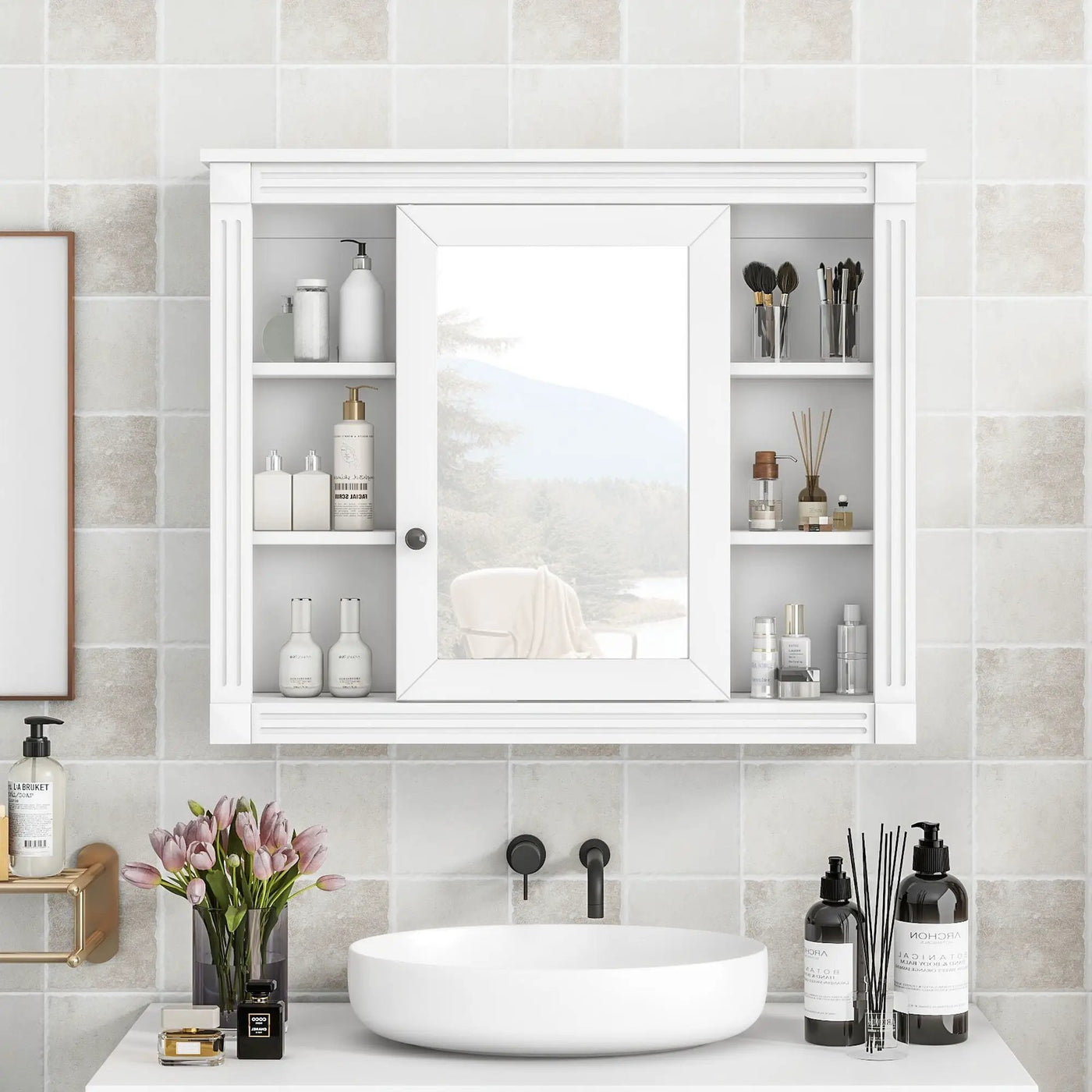 Wall Mounted Bathroom Storage Cabinet With Mirror by HouseOfZazla