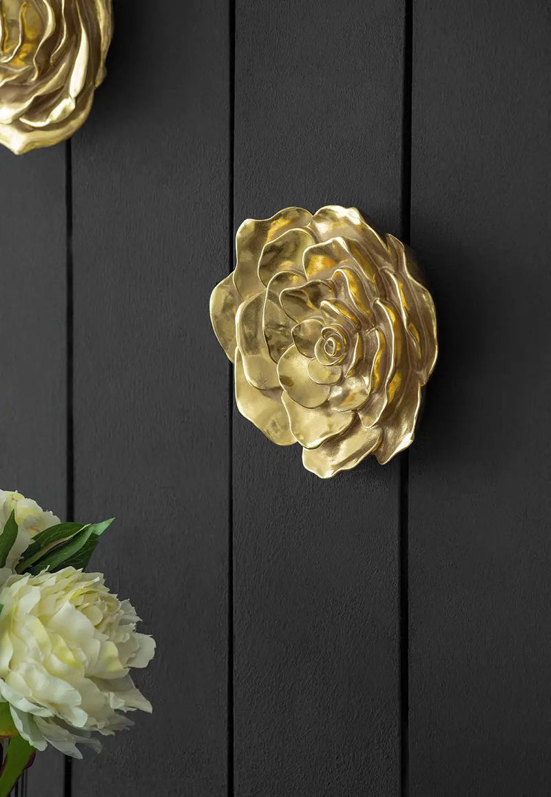 Rose Hanging Wall Accents (Set of 2) - Gold by Unique Piece Furniture
