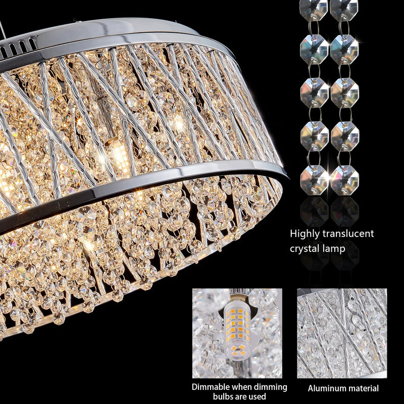 Modern Crystal Chandelier - 19 Inches by HouseOfZazla