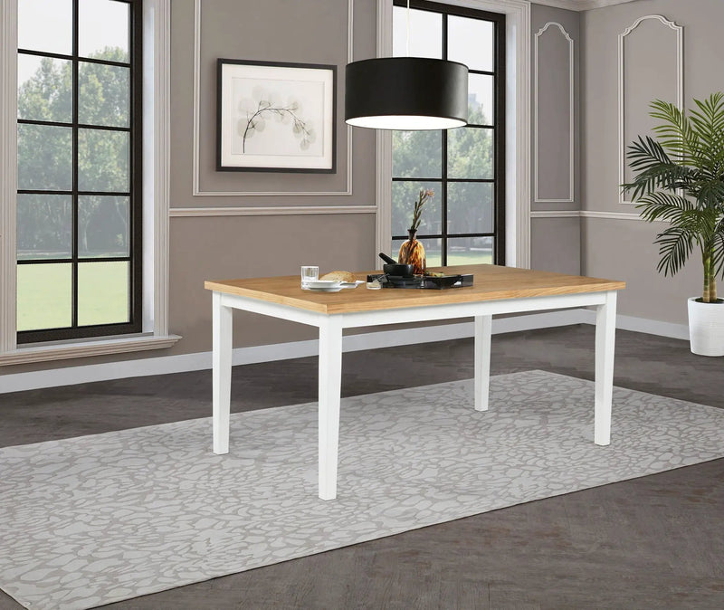 Andrews 66-inch Rectangular Dining Table Light Ash and White by Unique Piece Furniture