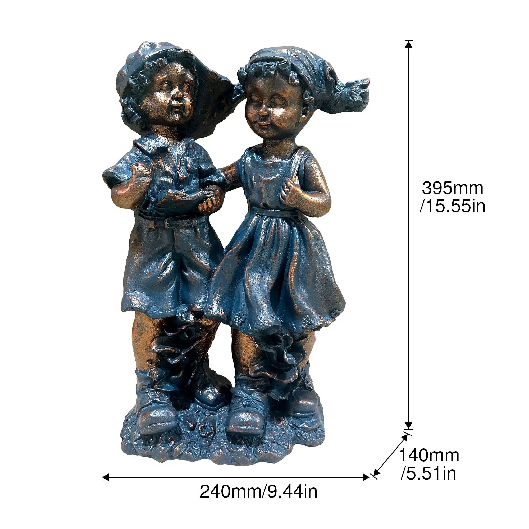 Magnesium Oxide Statues Of A Boy And A Girl by HouseOfZazla