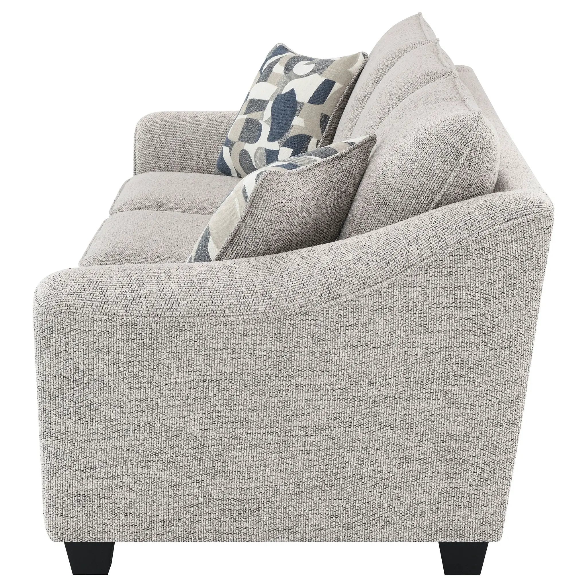 Tomkins Boucle Upholstered Sofa Light Grey by Unique Piece Furniture