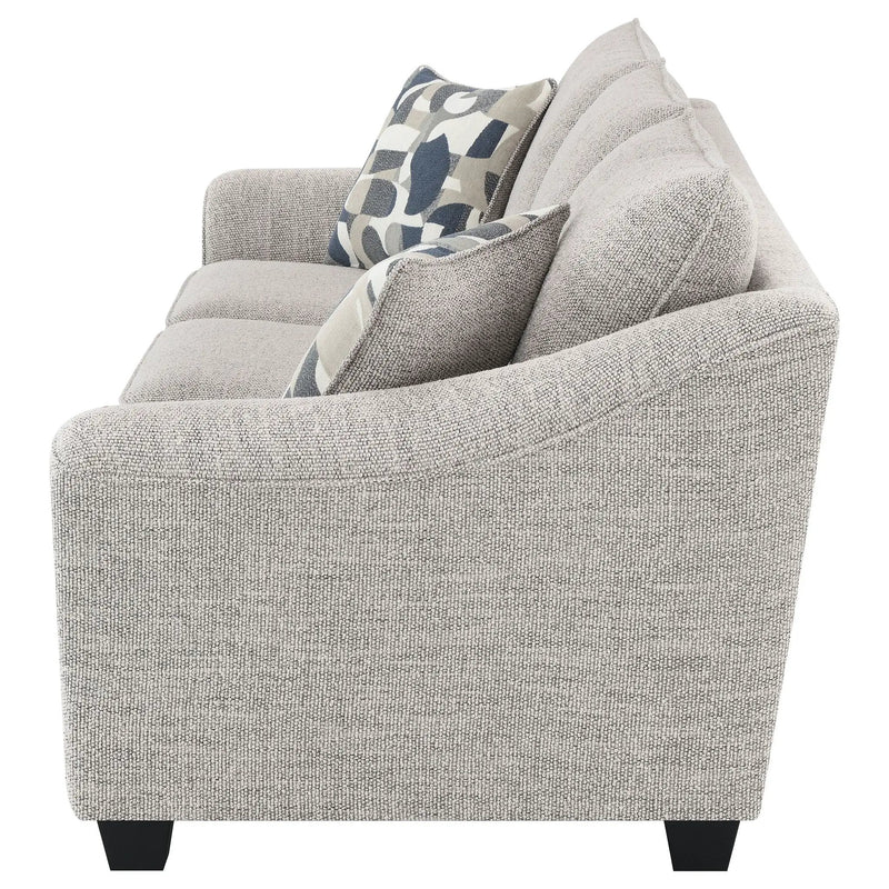 Tomkins Boucle Upholstered Sofa Light Grey by Unique Piece Furniture