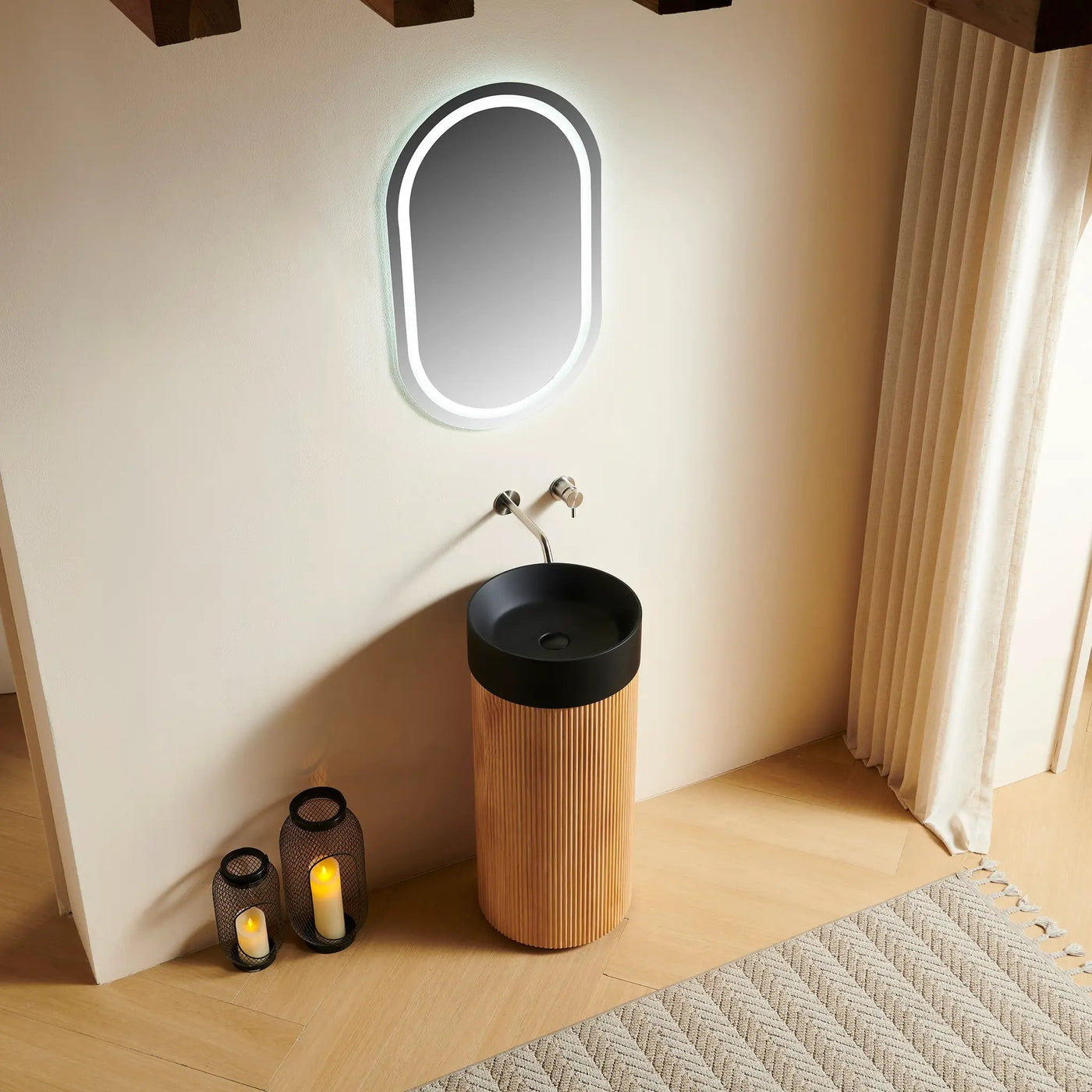 JINBO 16'' Bathroom Round Solid Surface Basin Without Faucet Hole by HouseOfZazla