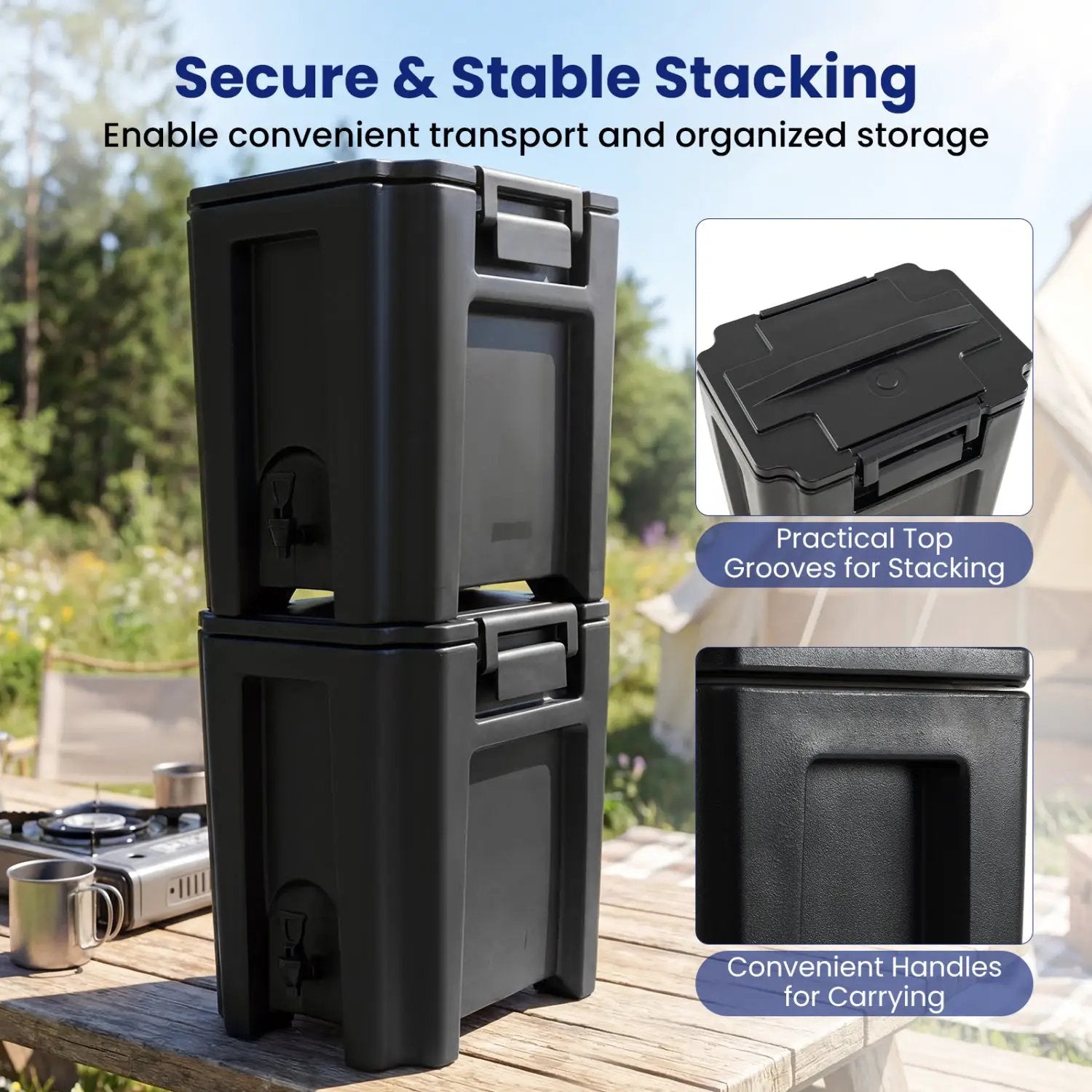 13.2 Gal Insulated Beverage Dispenser Commercial with Two-Stage Faucet by DirectDeals