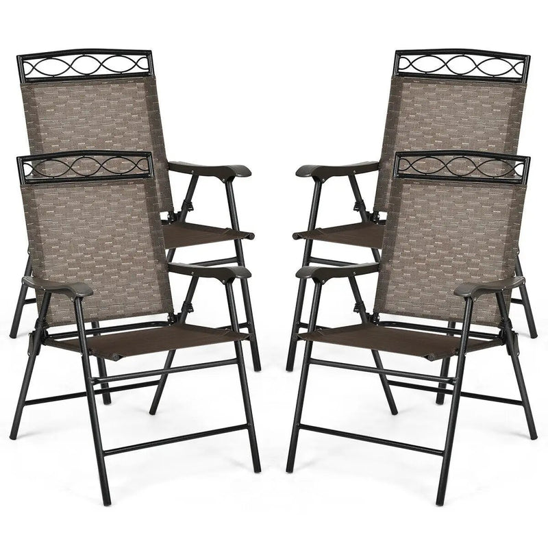 Set of 4 Patio Folding Chairs by DirectDeals