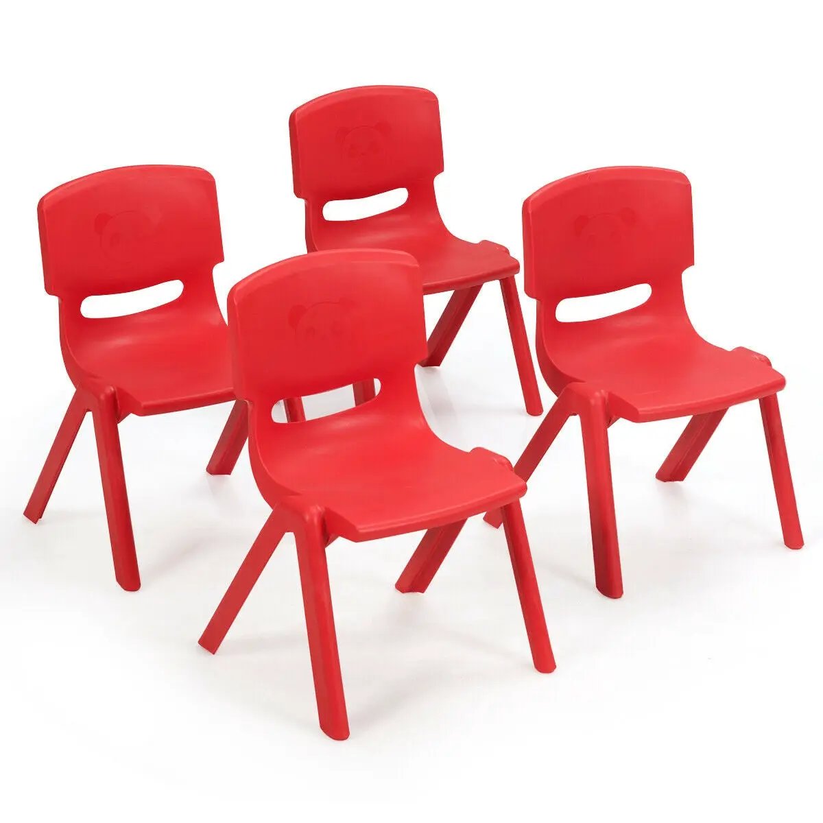 4-pack Kids Plastic Stackable Classroom Chairs by DirectDeals