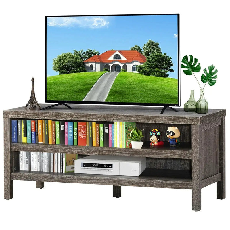 3-Tier TV Stand Console Cabinet for TV's up to 45 Inch with Storage Shelves by DirectDeals