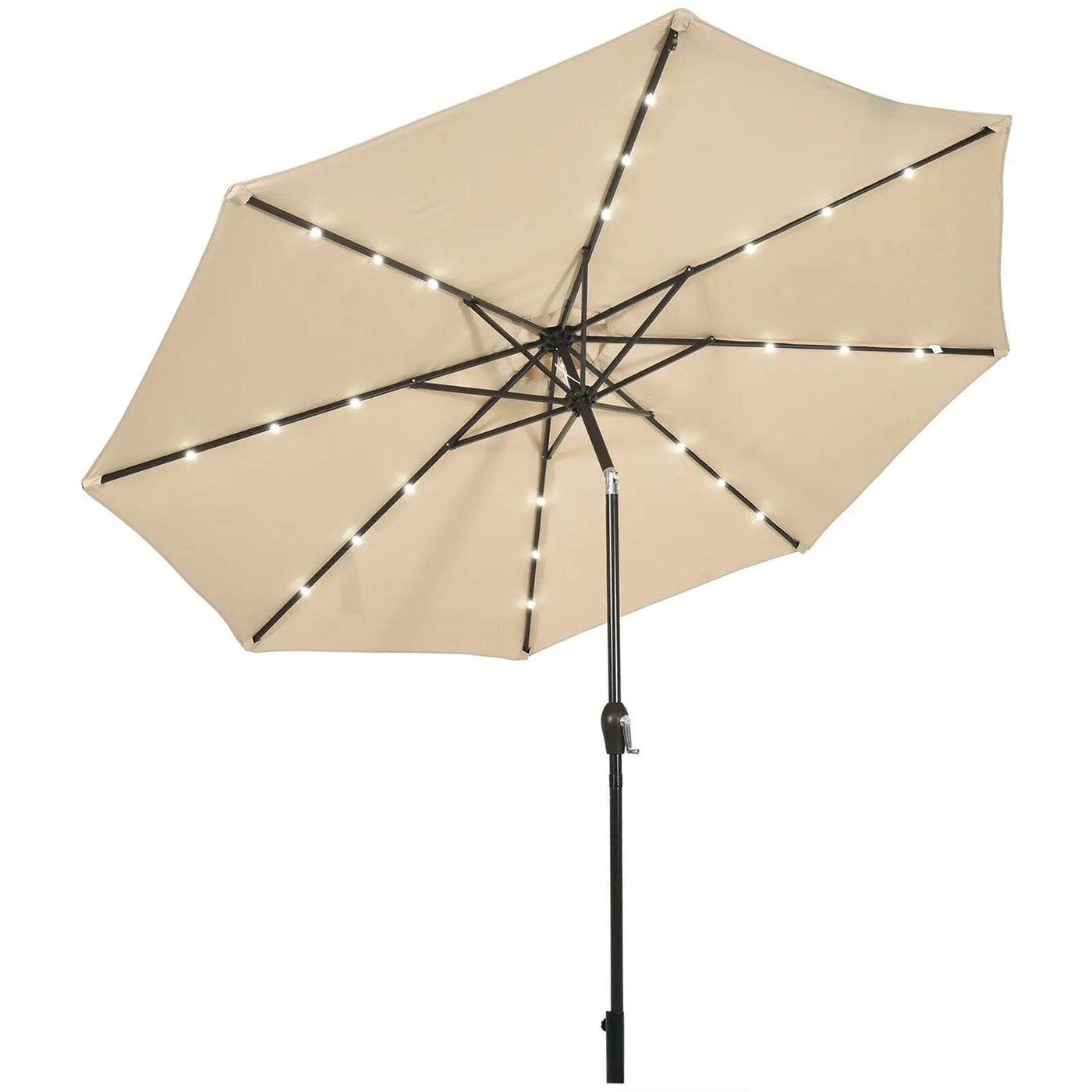 10 Feet Outdoor Patio umbrella with Bright Solar LED Lights-Dark Blue by DirectDeals