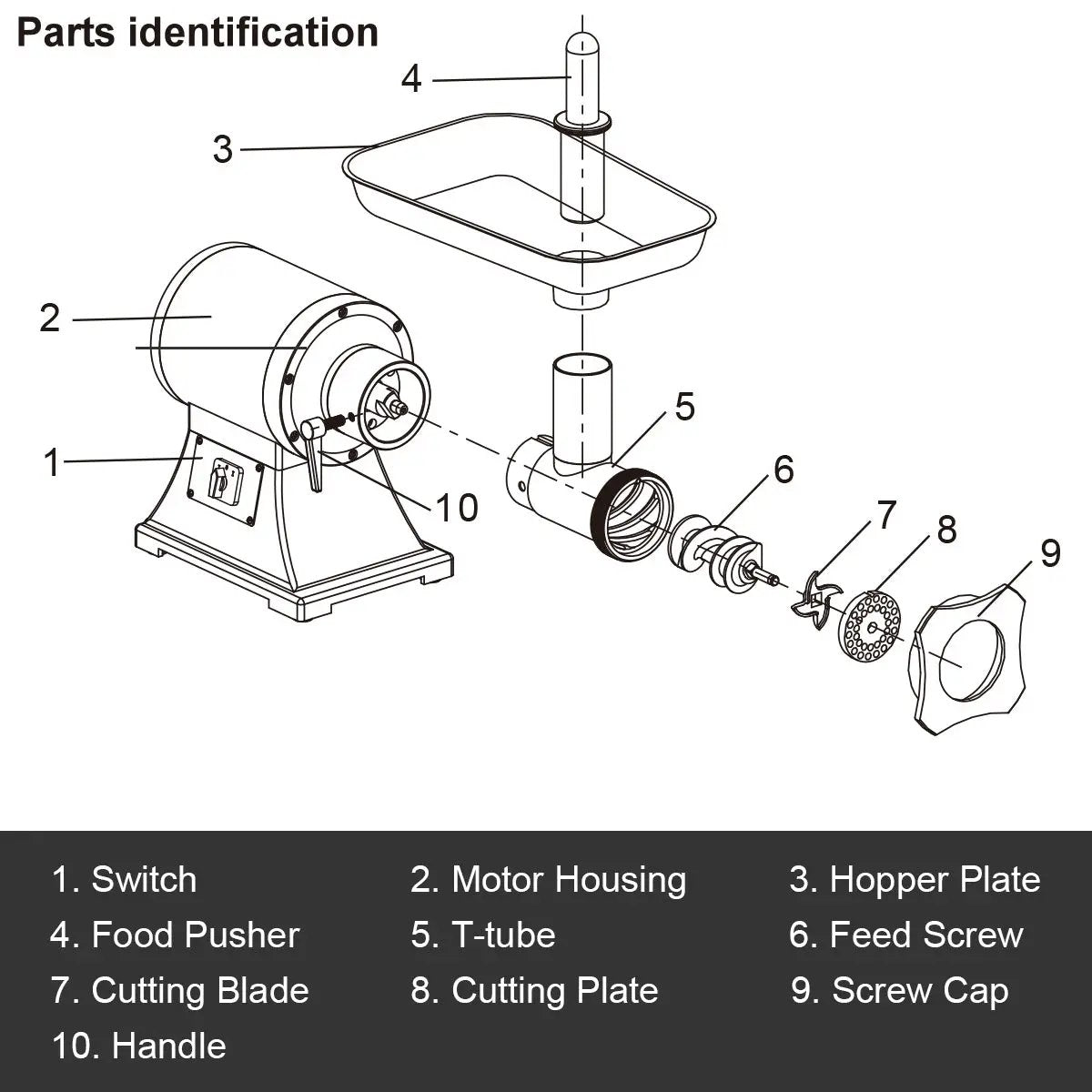 Heavy Duty 1.5HP 1100W 550LB/h Commercial Grade Meat Grinder by DirectDeals