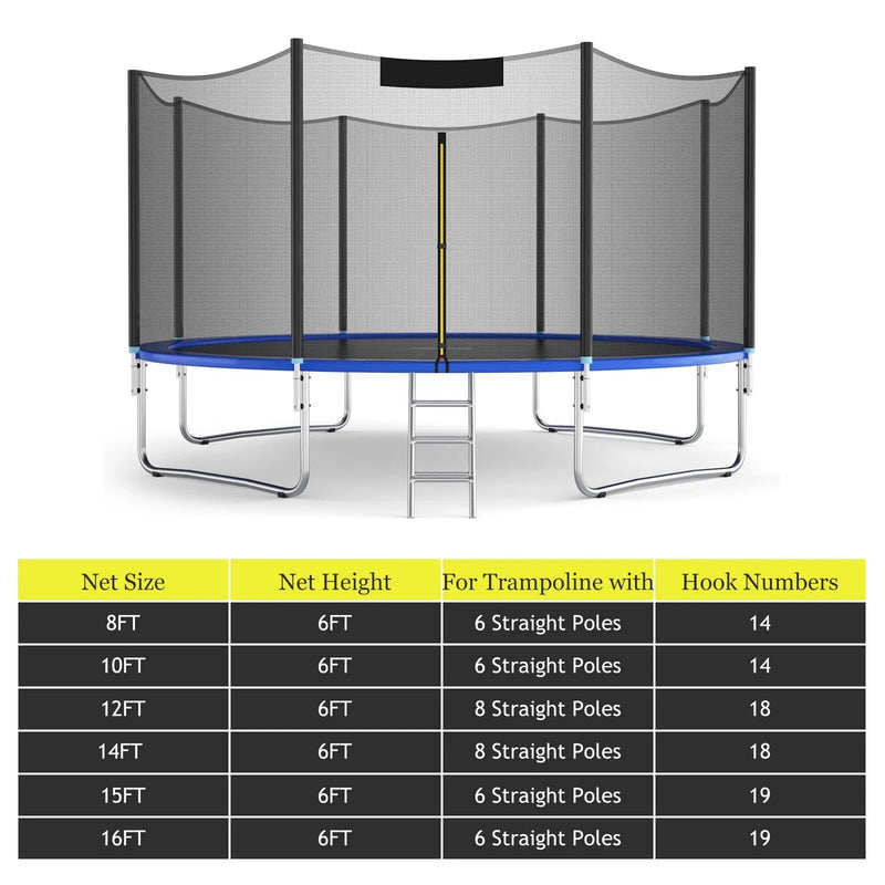 Trampoline Safety Replacement Protection Enclosure Net-16 ft by DirectDeals