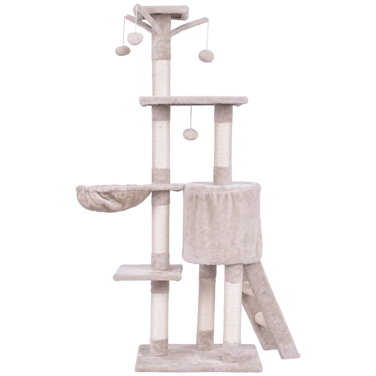 56 Inch Condo Scratching Posts Ladder Cat Play Tree, photo 4 of 8