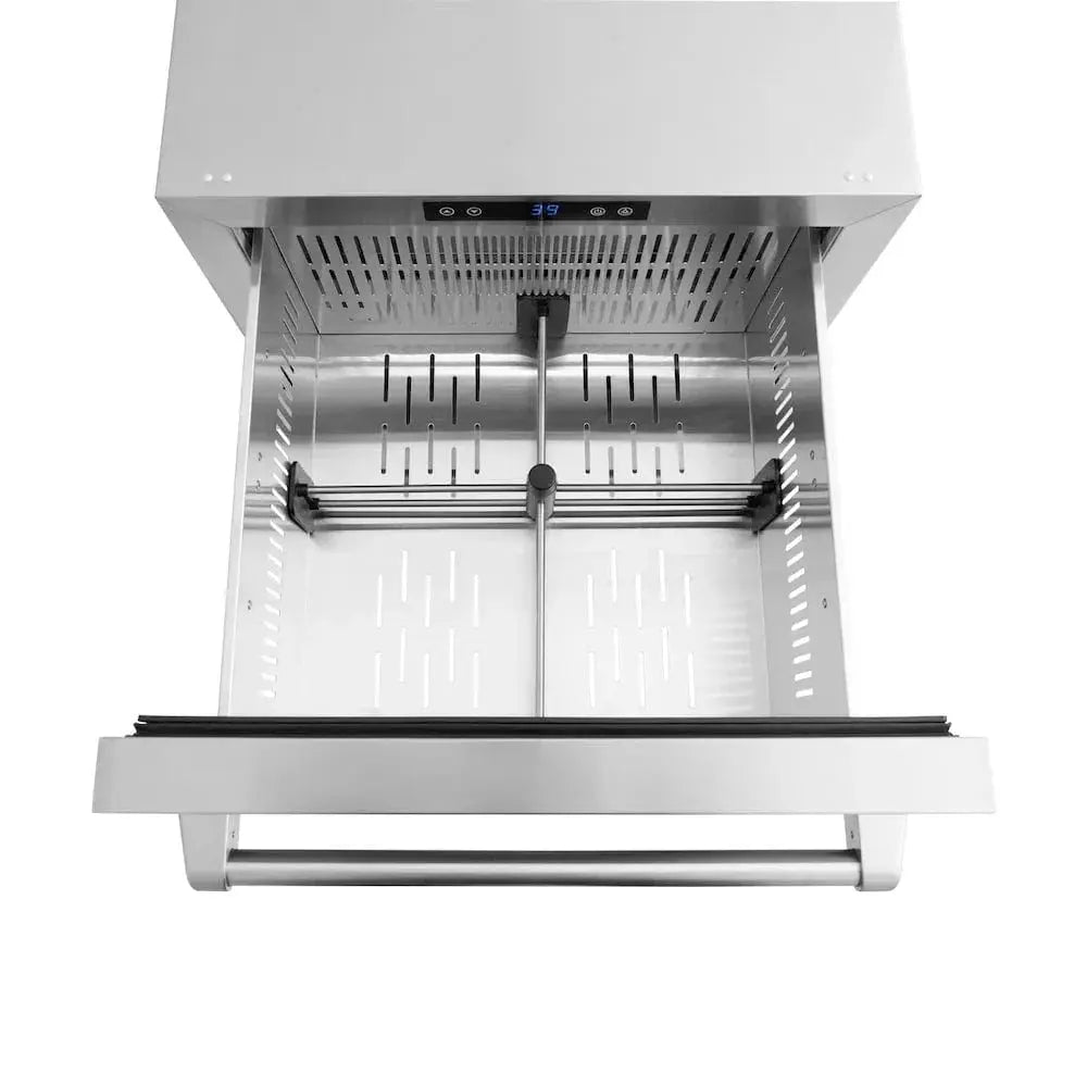 ZLINE 24" Touchstone 168 Can Outdoor-Rated Dual Refrigerator Drawer, Stainless Steel, RDSO-ST-24 by Farmhouse Kitchen and Bath