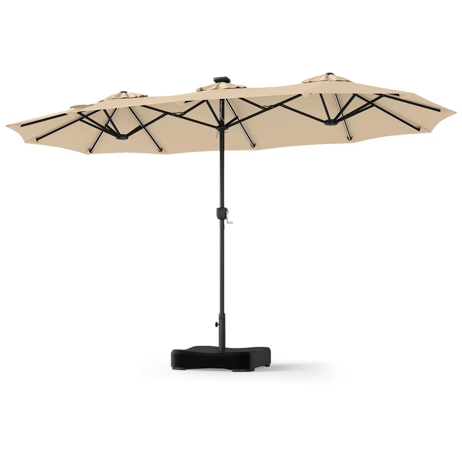 13 FT Double-Sided Patio Umbrella with 108 LED Lights & Base by DirectDeals