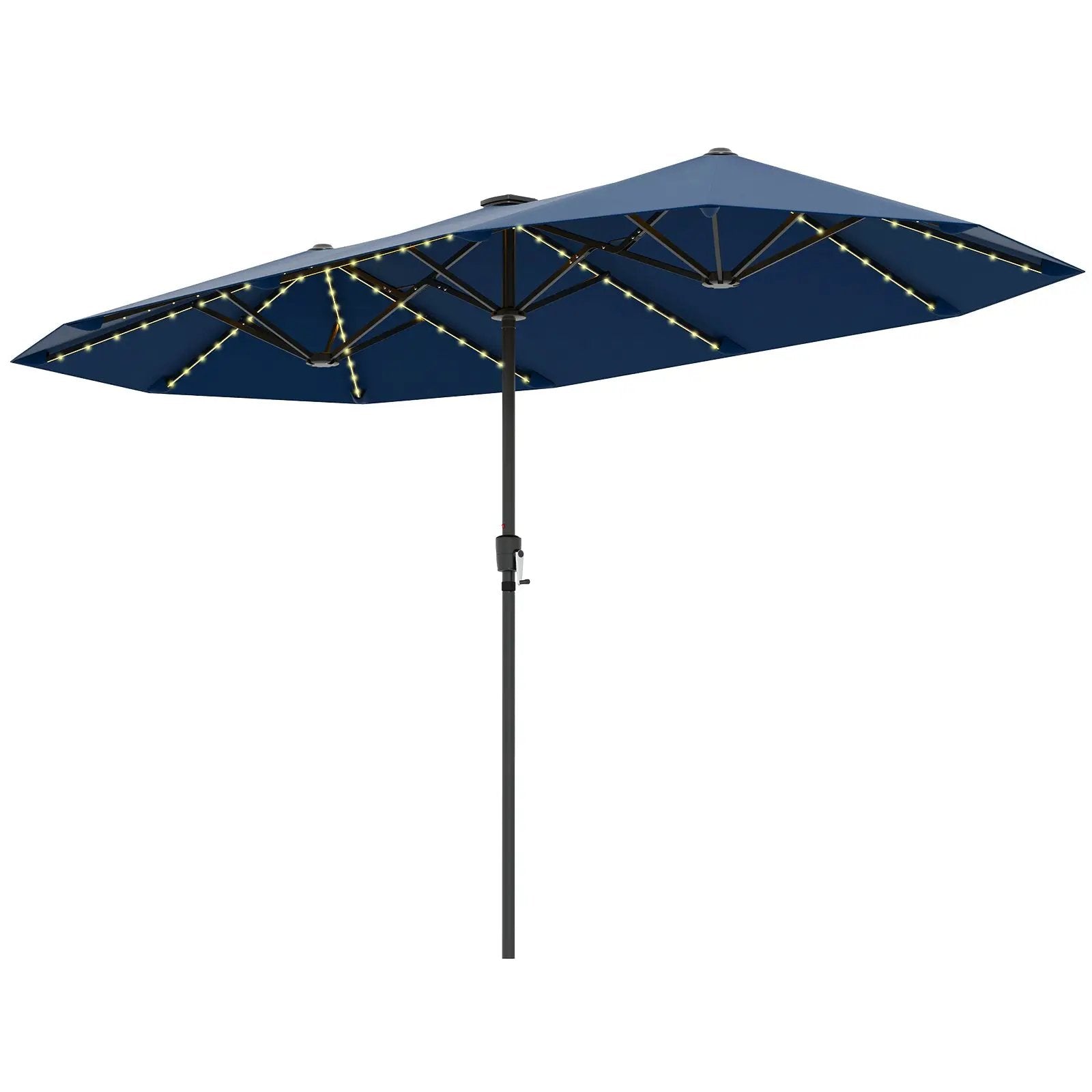 13 FT Double-Sided Patio Umbrella with Solar LED Lights by DirectDeals