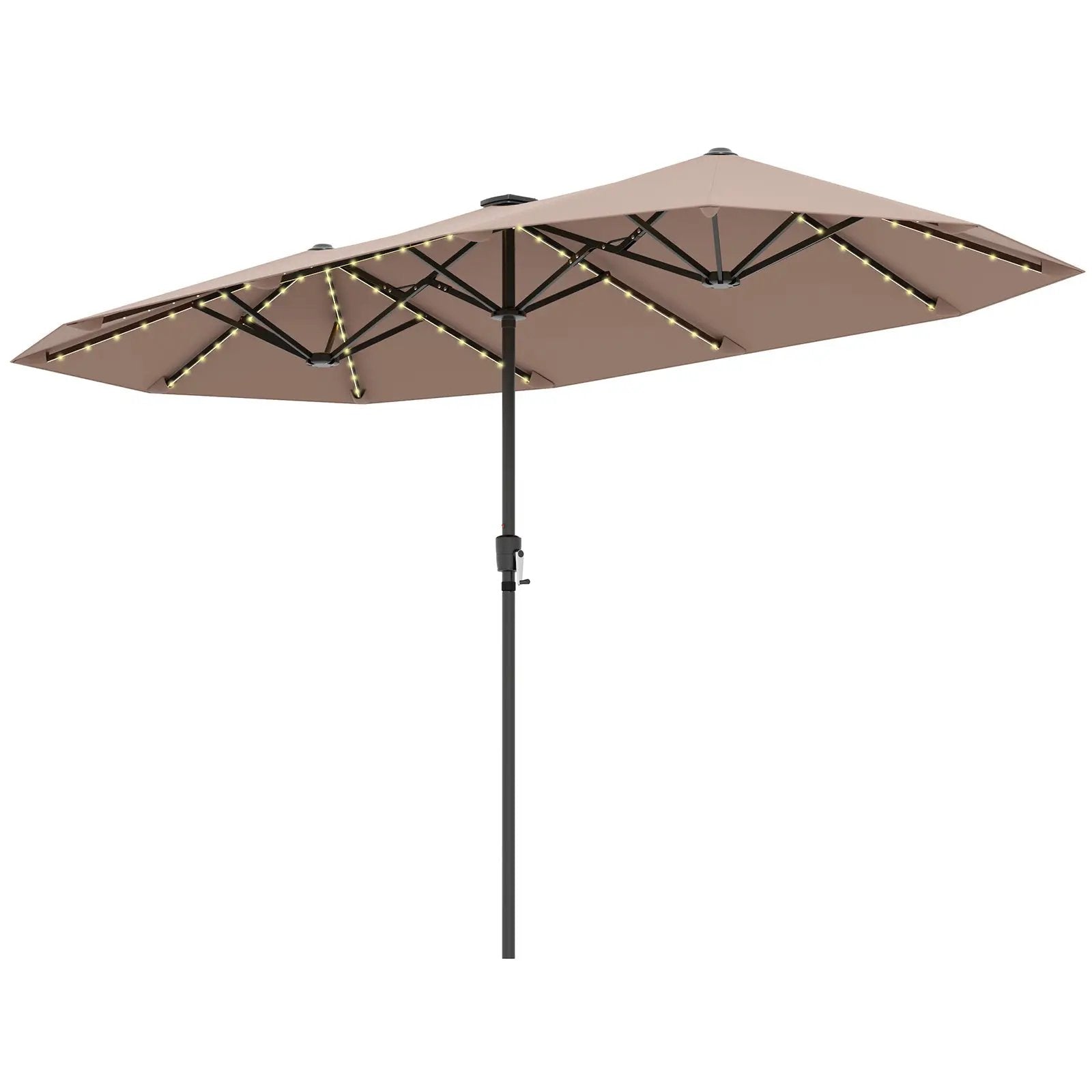 13 FT Double-Sided Patio Umbrella with Solar LED Lights by DirectDeals
