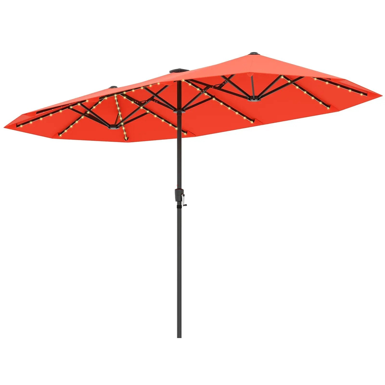 13 FT Double-Sided Patio Umbrella with Solar LED Lights by DirectDeals