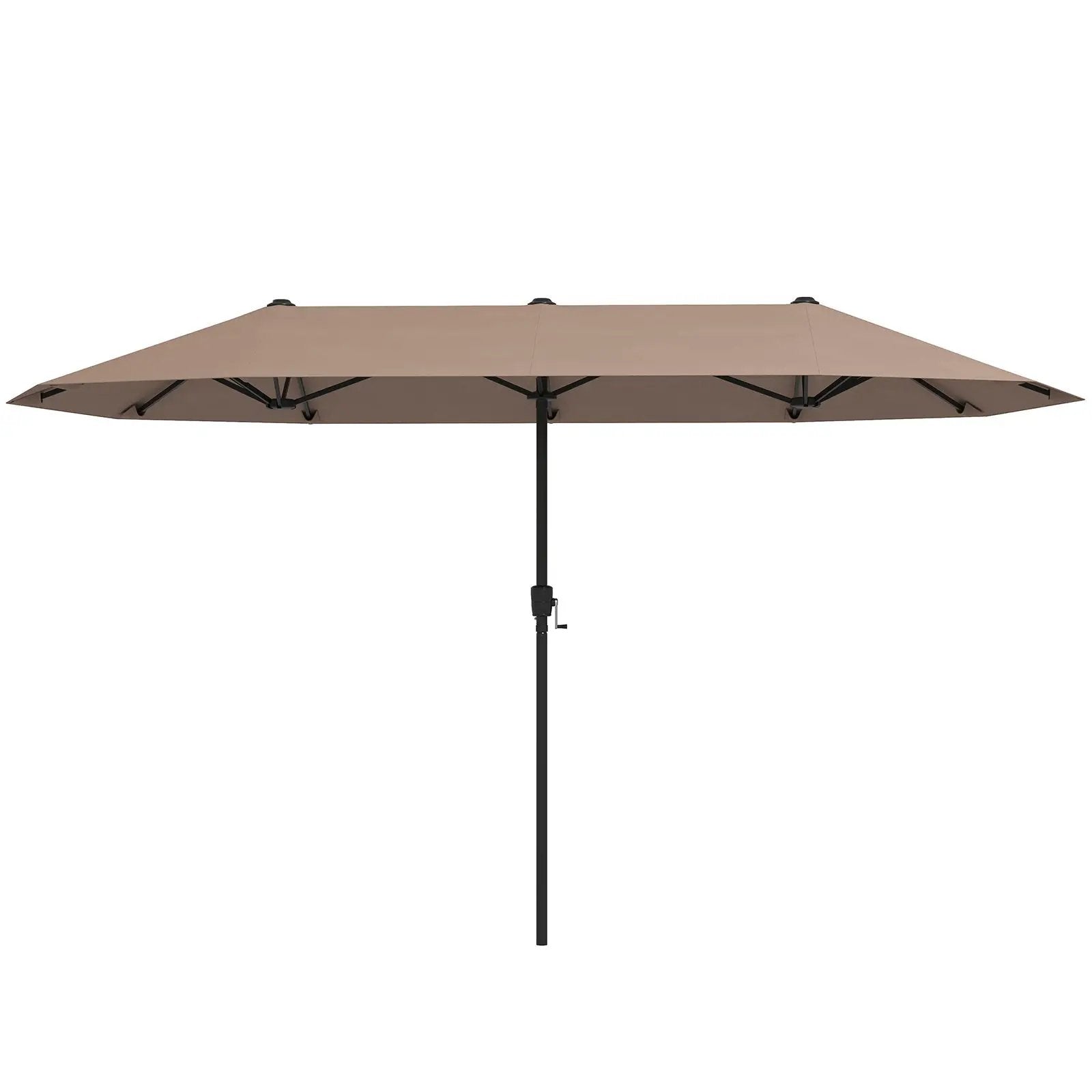 13 FT Large Patio Umbrella Outdoor Double-Sided Table Market Umbrella with Crank Handle-Beige by DirectDeals