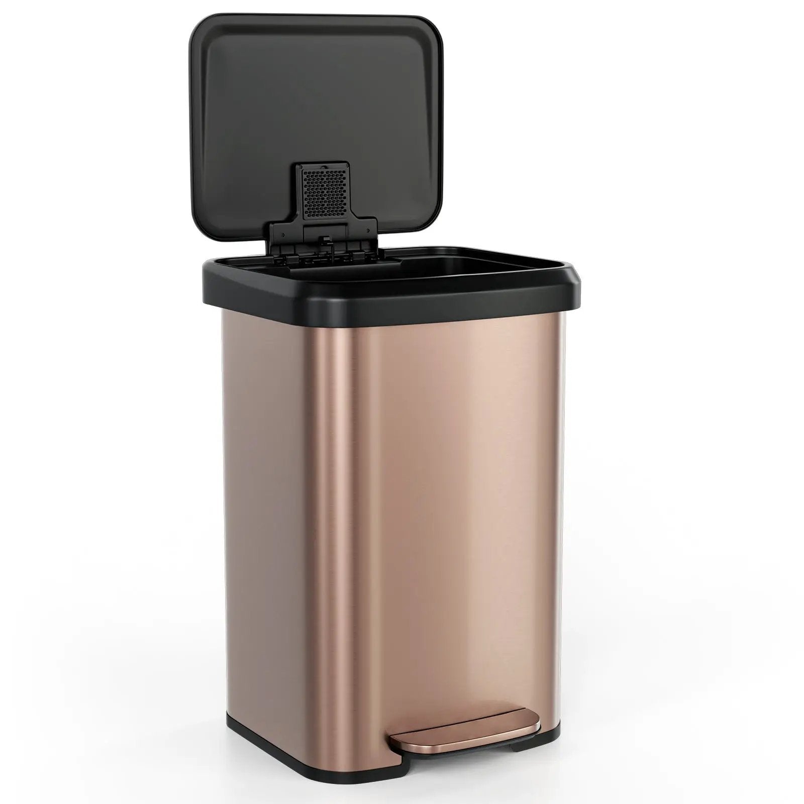 13.2 Gallon Step Trash Can with Soft Close Lid and Deodorizer Compartment by DirectDeals