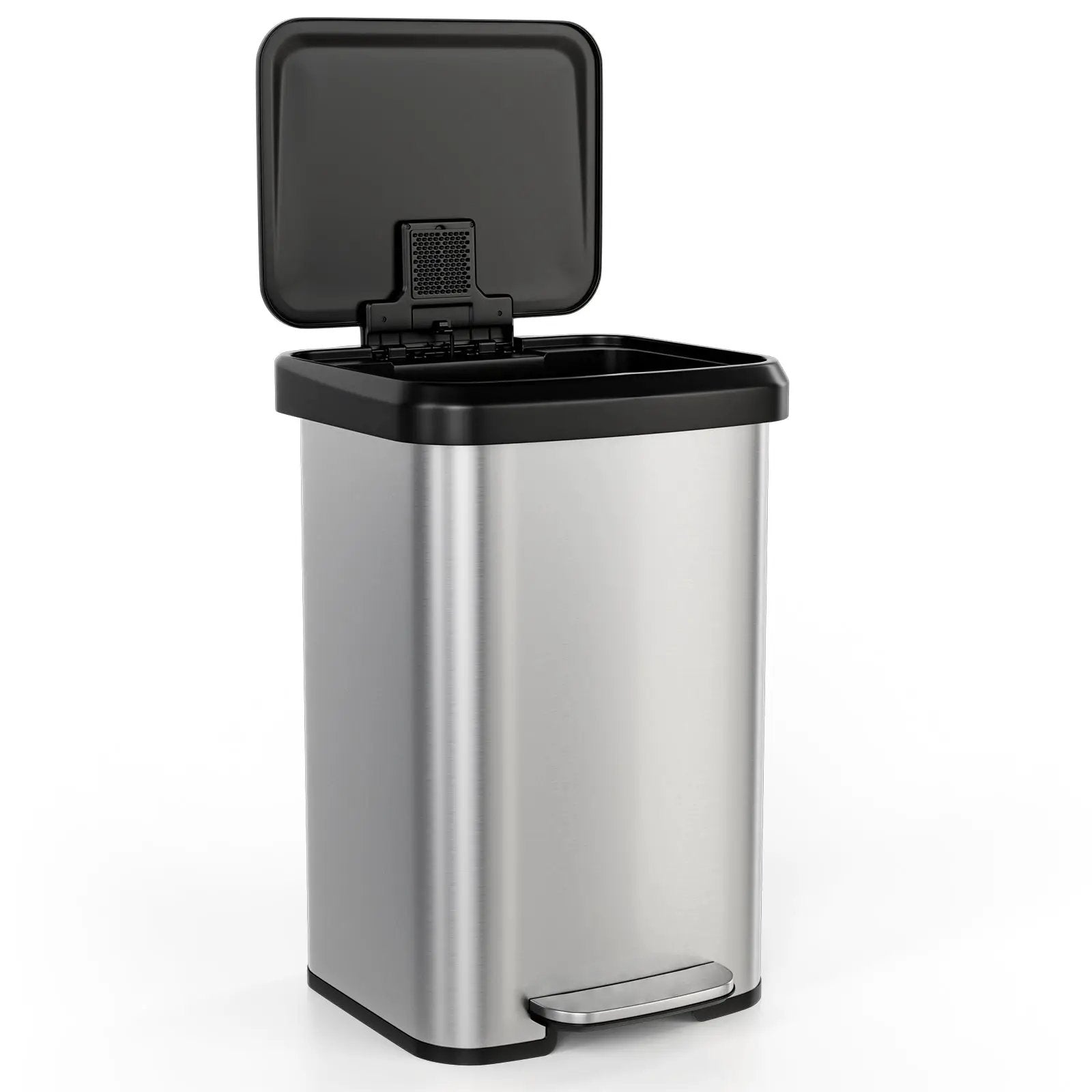 13.2 Gallon Step Trash Can with Soft Close Lid and Deodorizer Compartment by DirectDeals
