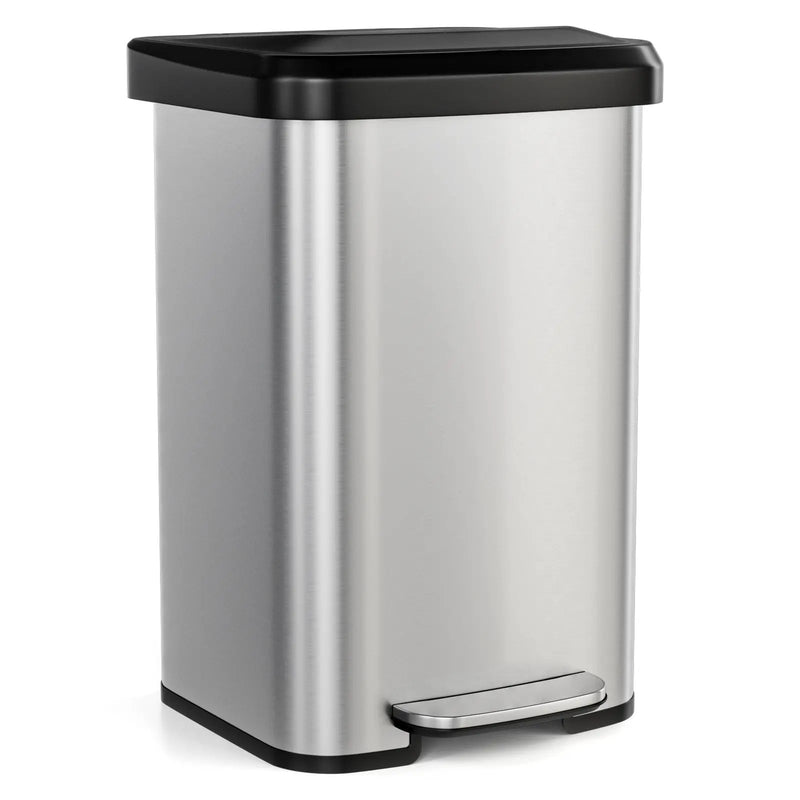13.2 Gallon Step Trash Can with Soft Close Lid and Deodorizer Compartment by DirectDeals