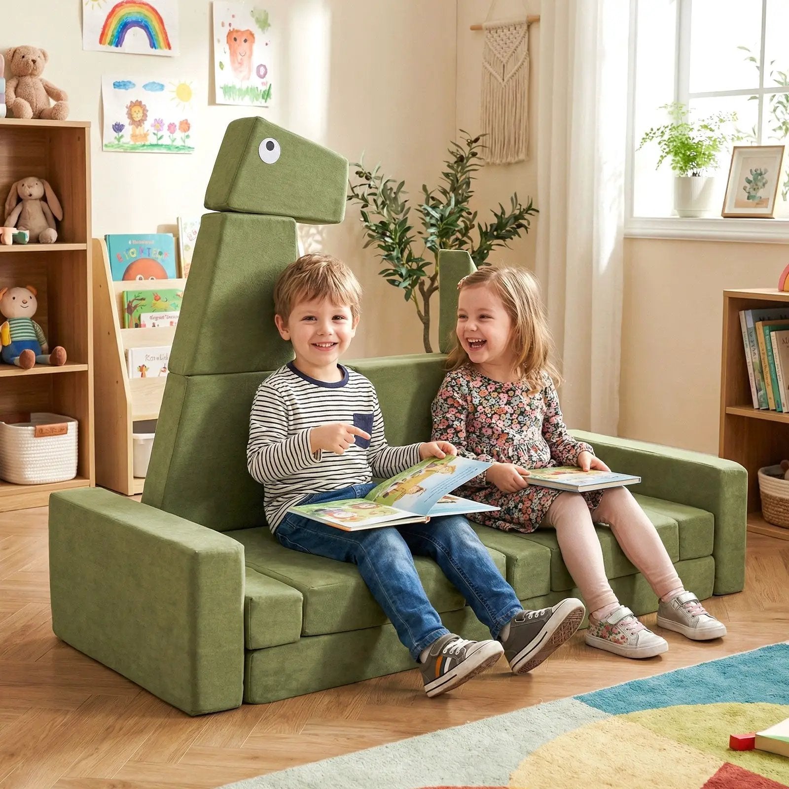 13 Pieces Modular Kids Play Couch for Inspiring Creativity by DirectDeals