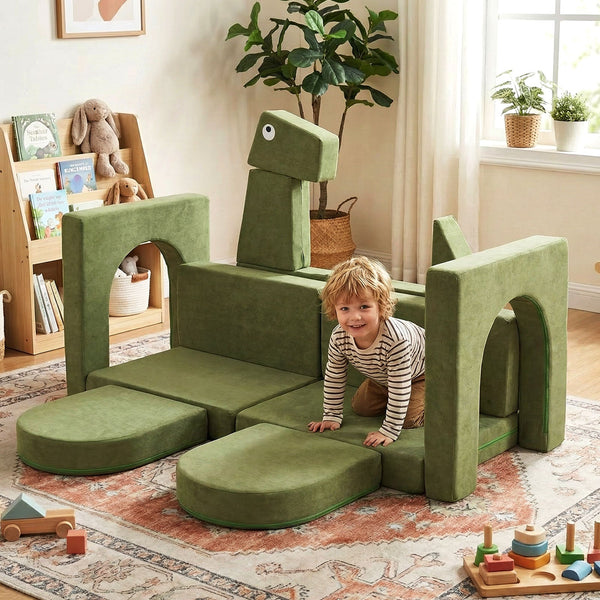 13 Pieces Modular Kids Play Couch for Inspiring Creativity, photo 2 of 8