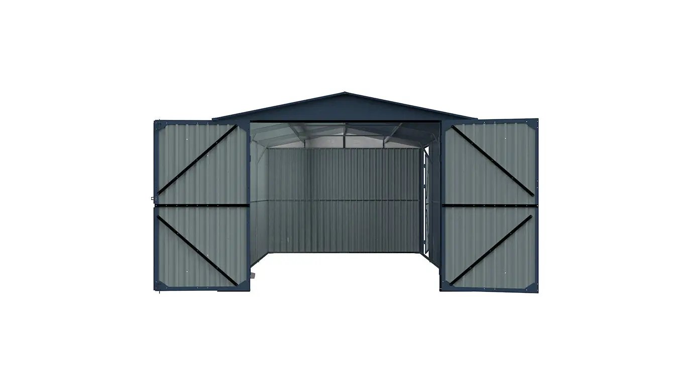 13'x20' Plus Upgraded Metal Shed w/ Double Front Doors & Side Entry Door by Chery Industrial