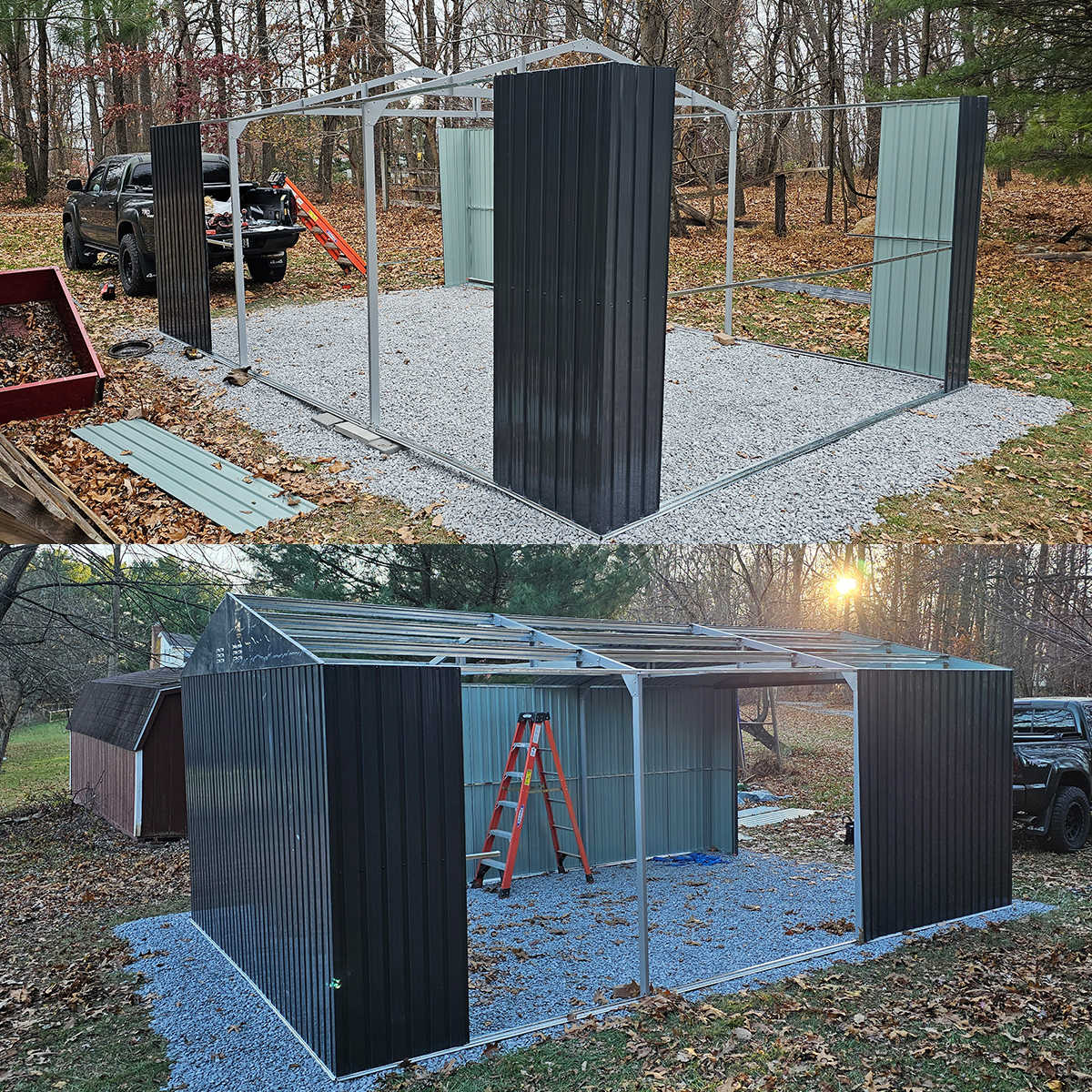 13'x20' Plus Upgraded Metal Shed w/ Double Front Doors & Side Entry Door by Chery Industrial
