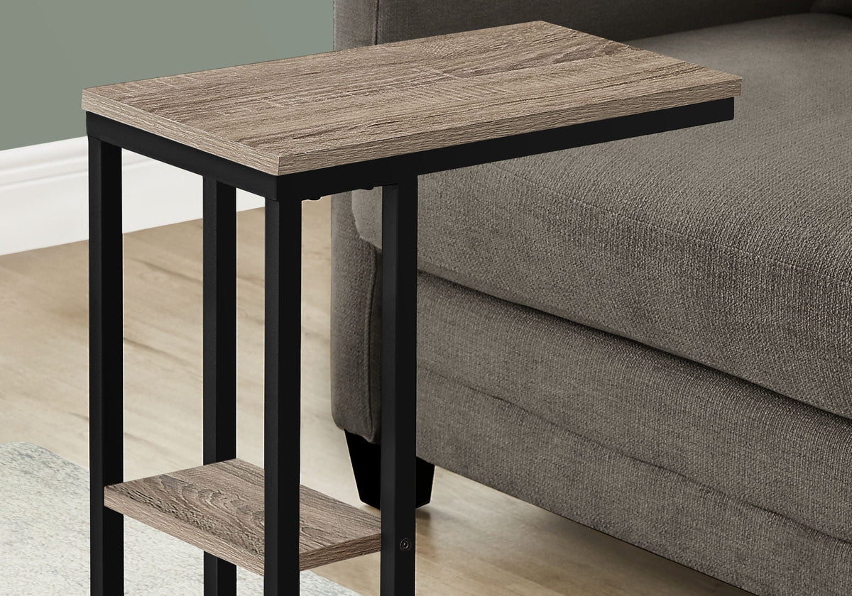 C-Shaped Marble Look Accent Table with Metal Frame - Multiple Colors, photo 7 of 20