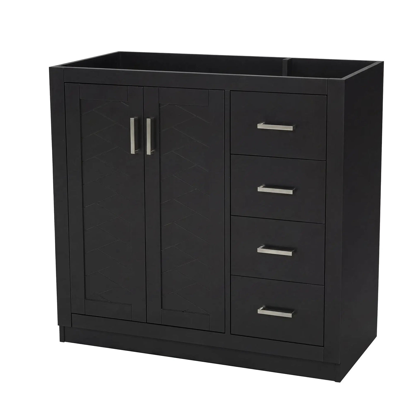 Retro Style Bathroom Vanity, 3 Drawers & Soft Closing Doors by HouseOfZazla